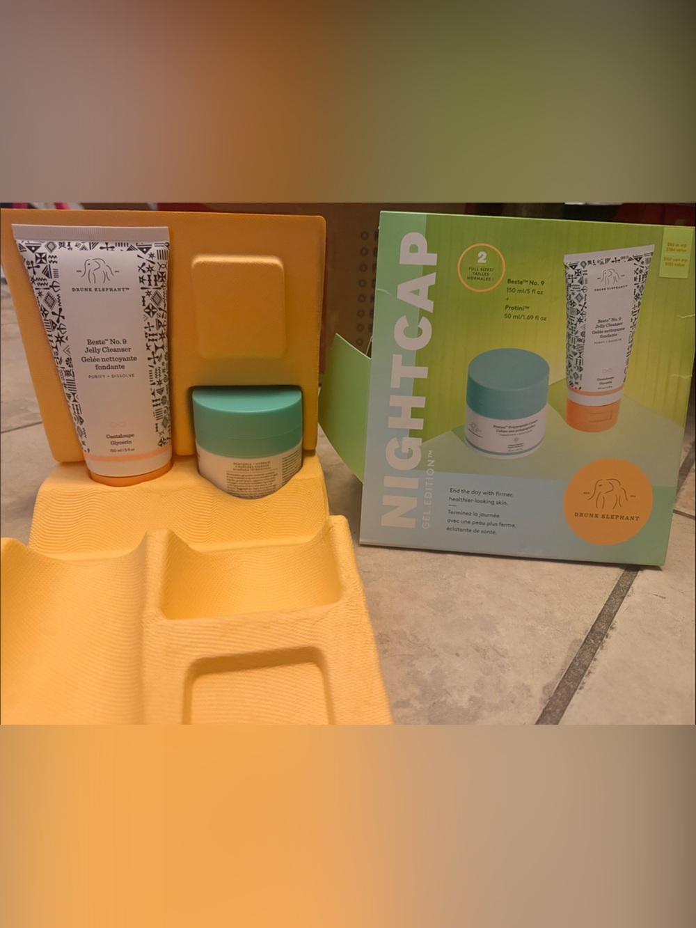 Drunk elephant Nightcap set gel edition NIB $82 value